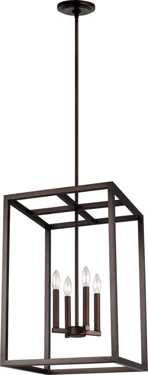 Generation Lighting Moffet Street 4 light bronze lantern ceiling light