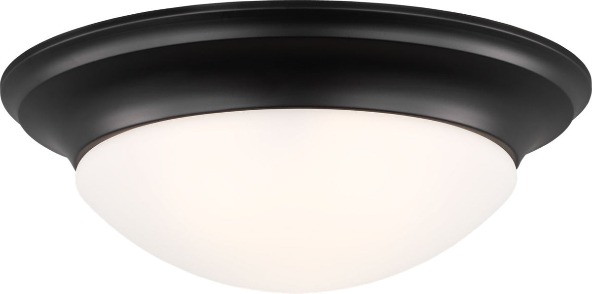 Generation Lighting Nash 3 Light 17 inch Midnight Black Flush Mount Ceiling Light