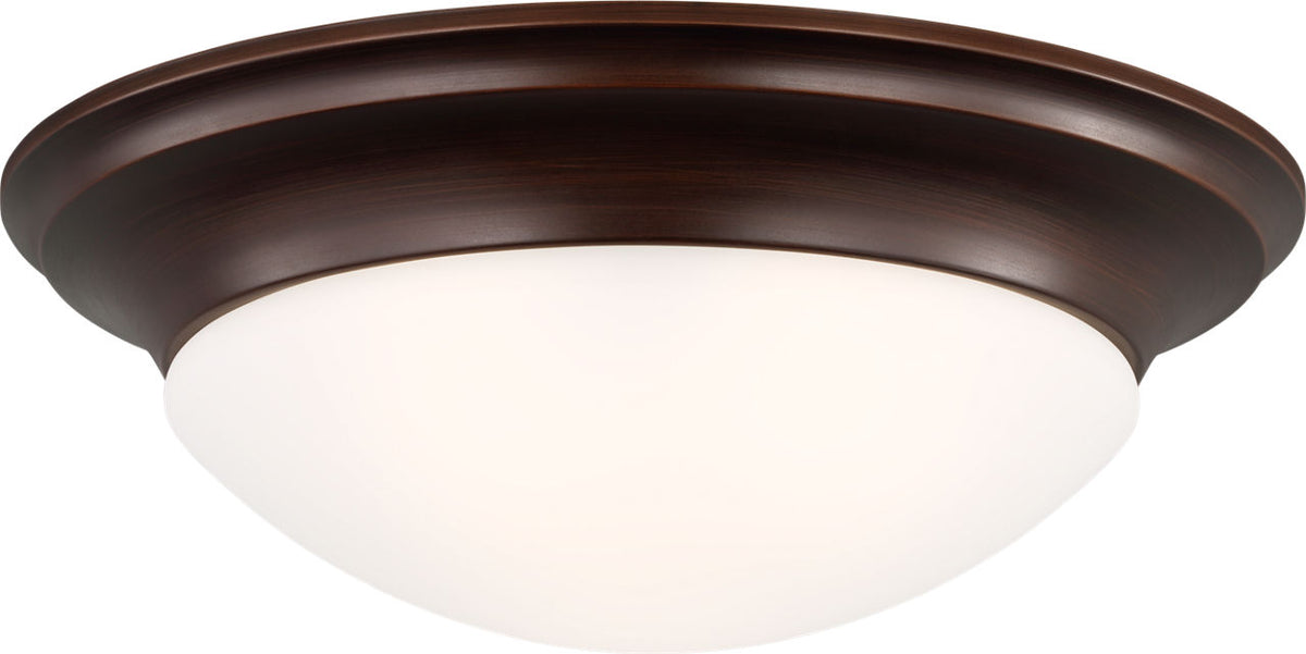 Generation Lighting Nash 3 light bronze flush mount ceiling light