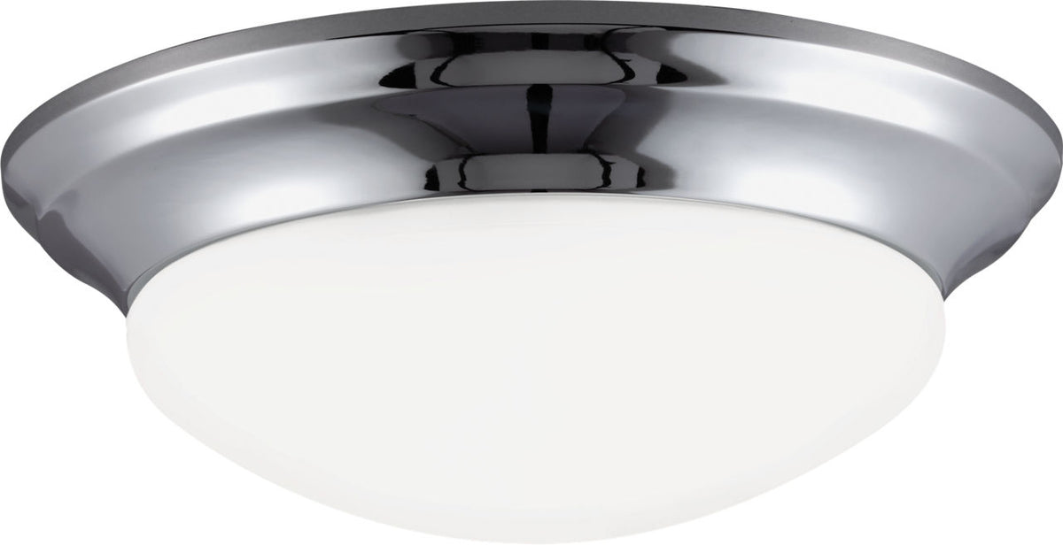 Generation Lighting Nash 3 light chrome flush mount ceiling light