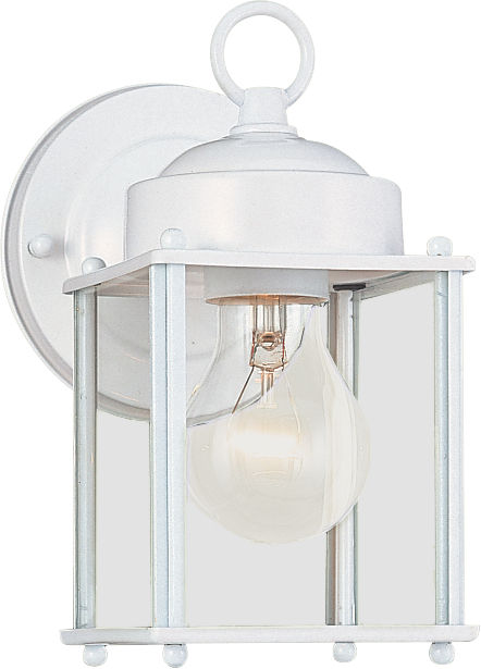 Generation Lighting New Castle small white outdoor wall lantern model 8592-15