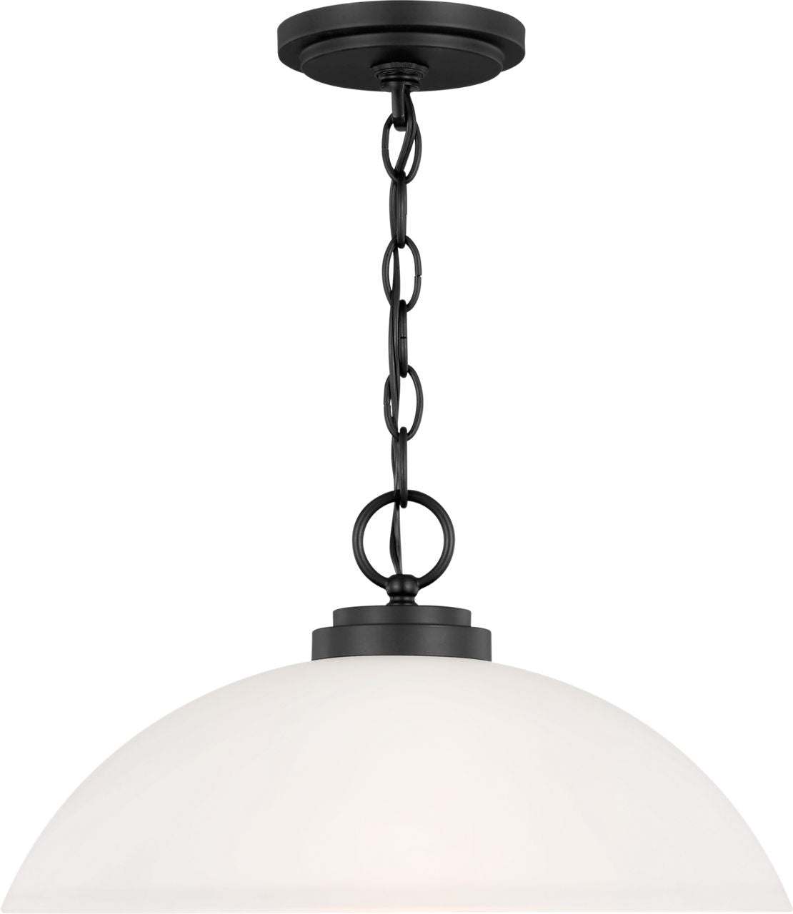 Generation Lighting Oslo 1 light midnight black pendant ceiling light
