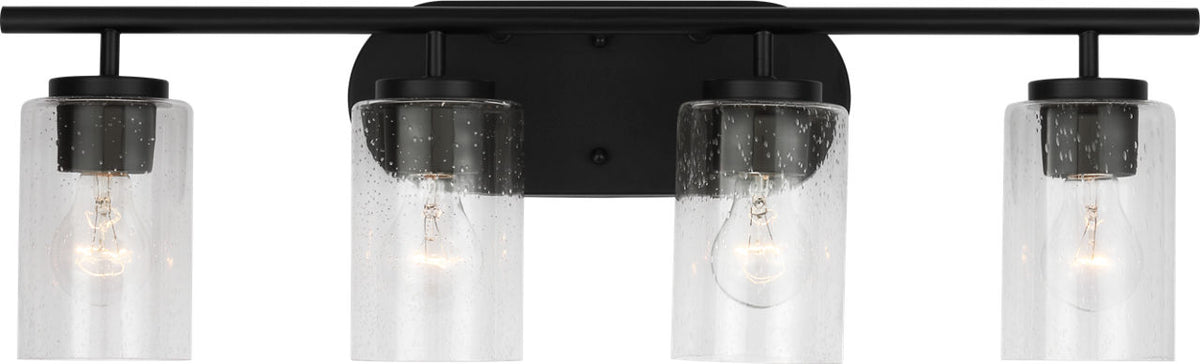 Generation Lighting 41173-112 Oslo 4 Light Midnight Black Bath Vanity Wall Light