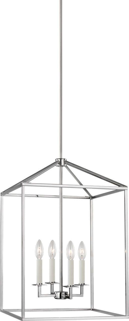 Generation Lighting Perryton 4 light chrome lantern ceiling light