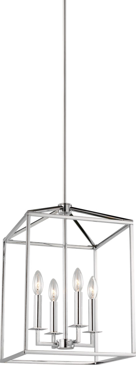 Generation Lighting Perryton 4 light chrome lantern ceiling light