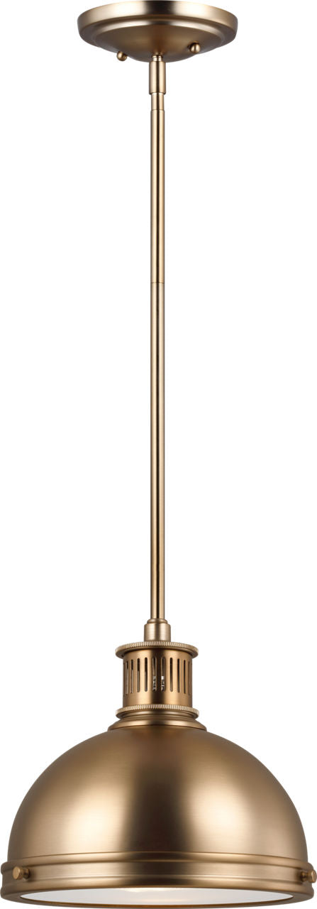 Generation Lighting Pratt Street Metal satin brass pendant ceiling light