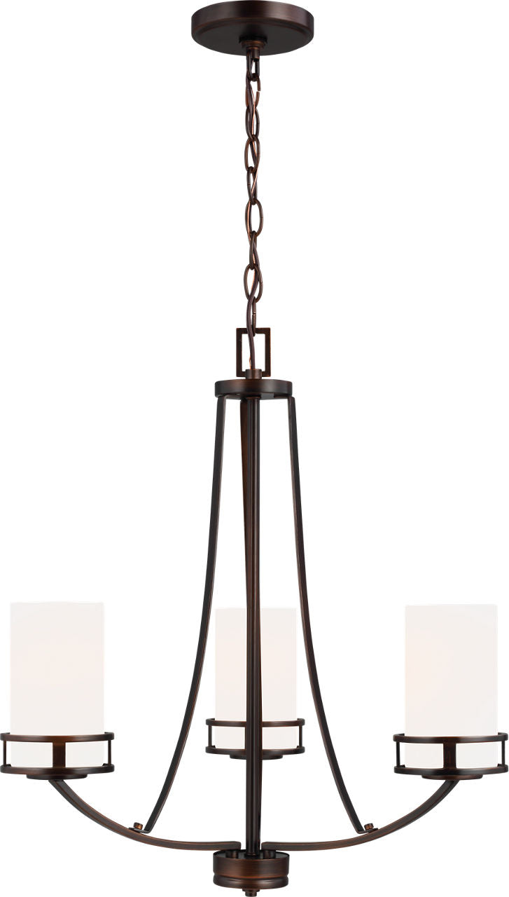 Generation Lighting Robie 3 light bronze chandelier ceiling light