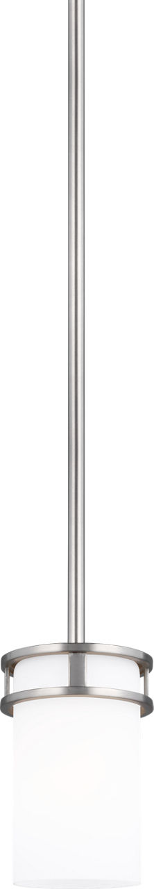 Generation Lighting Robie 1 light brushed nickel mini pendant ceiling light