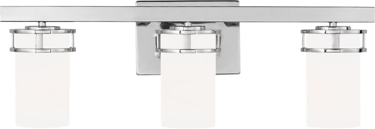 Generation Lighting Robie 3 light chrome bath vanity wall light