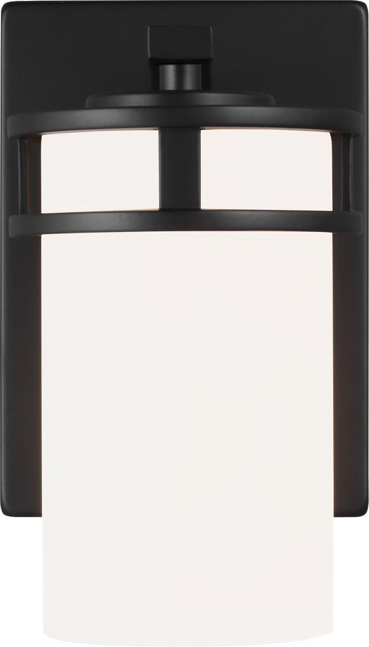 Generation Lighting Robie 1 light midnight black bath vanity wall light