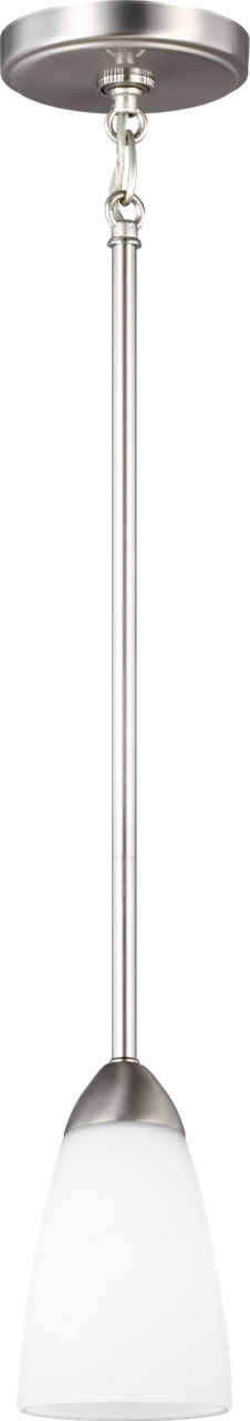 Generation Lighting Seville 1 light brushed nickel pendant ceiling light