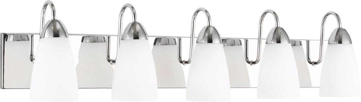 Generation Lighting Seville 5 light chrome bath vanity wall light