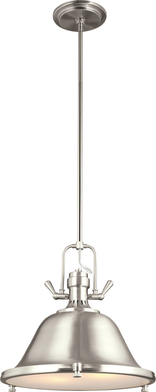 Generation Lighting Stone Street 2 light brushed nickel pendant ceiling light