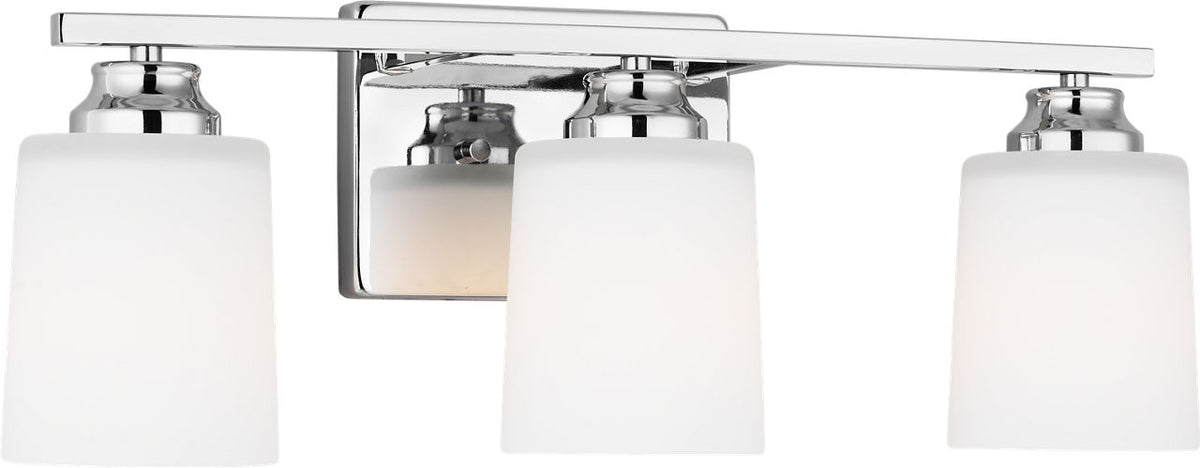Generation Lighting Vinton 3 light chrome bath vanity wall light