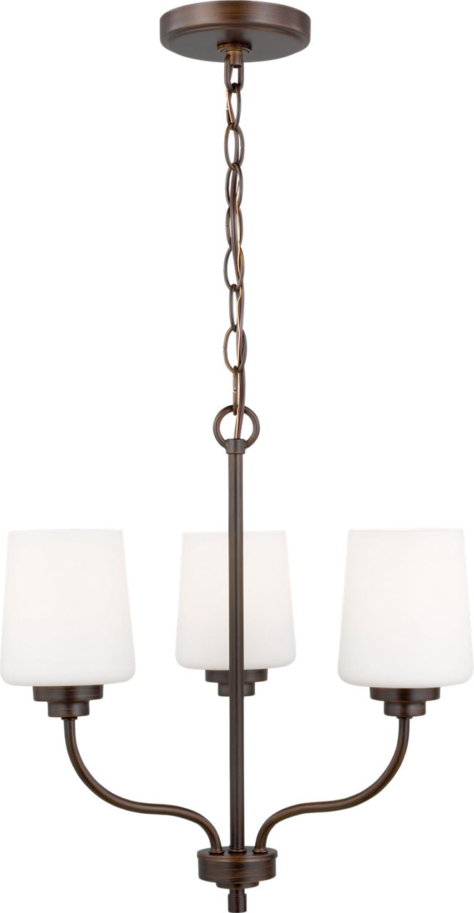 Generation Lighting Windom 3 light bronze chandelier ceiling light
