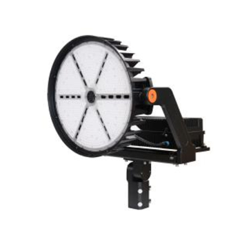 MaxLite SHF1200H-40MNLKRPC Sports/high Output Flood Light 1200W, 220-480V, 20K Surge Protector, Medium Narrow (30 Degrees), 4000K, Black, Knuckle Slipfitter, Nema 3-Pin Photocell Receptacle