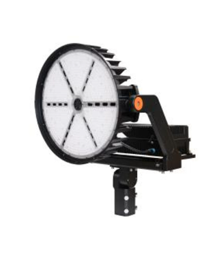 MaxLite SHF1200H-50MLKRPC Sports/high Output Flood Light 1200W, 220-480V, 20K Surge Protector, Medium (40 Degrees), 5000K, Black, Knuckle Slipfitter, Nema 3-Pin Photocell Receptacle