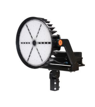 MaxLite SHF1200U-40MLKRPC Sports/high Output Flood Light 1200W, 120-277V, 10K Surge Protector, Medium (40 Degrees), 4000K, Black, Knuckle Slipfitter, Nema 3-Pin Photocell Receptacle