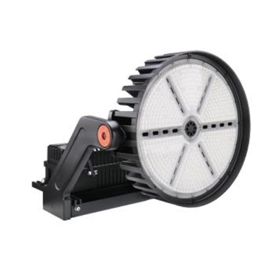 MaxLite SHF515U-50MWLYRPC Sports/high Output Flood Light 515W, 120-277V, 10K Surge Protector, Medium Wide (80 Degrees), 5000K, Black, Yoke?, Nema 3-Pin Photocell Receptacle