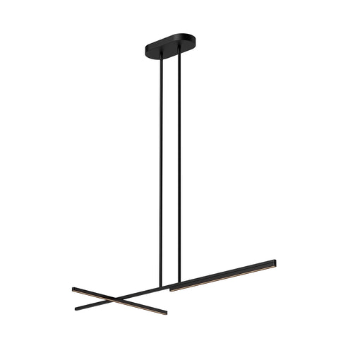Kuzco Lighting LP28748-BK-UNV Serif 48-in Linear Pendant Ceiling Light - CCT: 3000K - Finish: Black