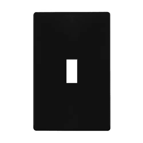 Enerlites SI8811A-BK Antimicrobial Toggle Switch Wall Plate, 1-Gang, Screwless, Black
