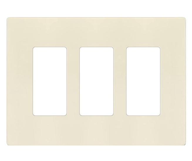 Enerlites SI8833M-LA Screwless Decorator Wall Plates Child Safe Outlet Covers, Gloss Finish, Medium Size 3-Gang, Unbreakable Polycarbonate Thermoplastic, Light