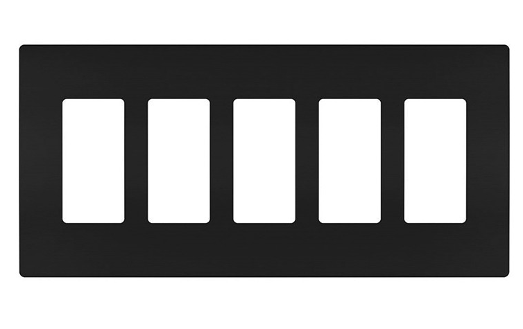 Enerlites SI8835-BK BLACK 5 GANG DECORATOR WALL PLATE