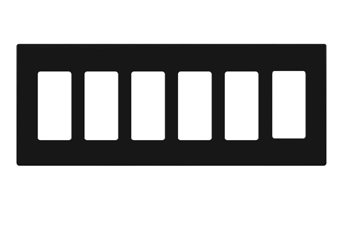 Enerlites SI8836-BK Screwless Decorator Wall Plate, Child Safe Outlet Covers, 6-Gang, Unbreakable Polycarbonate Thermoplastic, Black