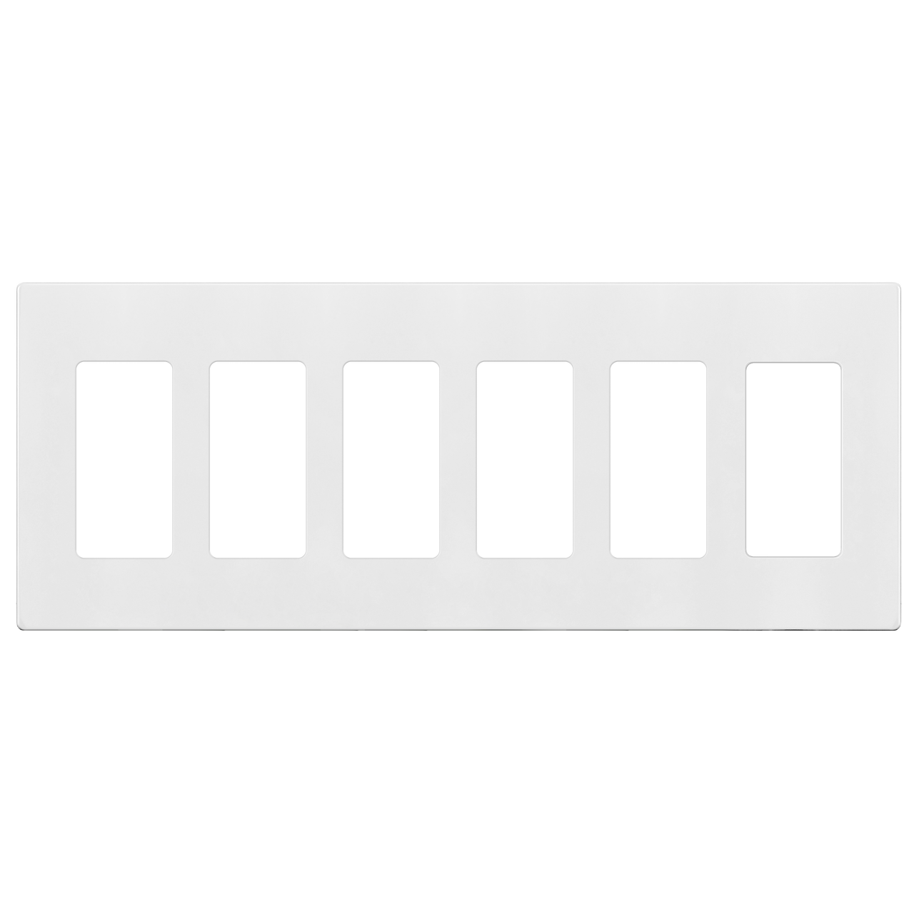 Enerlites SI8836-I 6-Gang Standard Wall Plate, Decora/GFCI, Screwless, Ivory