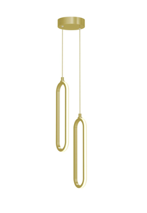 AFX Lighting SIEP12LAJD1GDRND2 Sienna 12" Led 2-light Pendant Light - 27k / 3k / 35k / 4k / 5k - 120v - Gold Finish