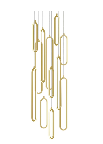 AFX Lighting SIEP99LAJD1GDRND12 Sienna 18 Inch LED Round Pendant Light, Watt 174W, Selectable 5CCT, Gold Finish