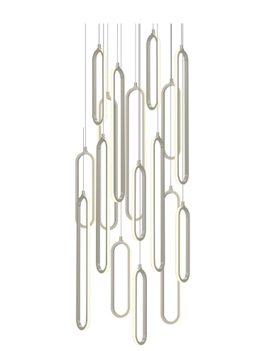 AFX Lighting SIEP99LAJD1NPRND16 Sienna 24 Inch LED Round Pendant Light, Watt 232W, Selectable 5CCT, Painted Nickel Finish