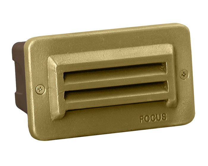 Focus Industries SL17NLBRT 3 Louver Step Light - Lamp: No Lamp - Finish: Bronze Texture