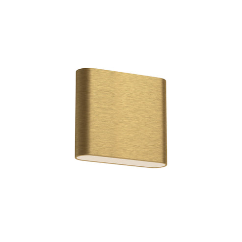 Kuzco Lighting AT68006-BG-UNV Slate 6-in All-terior Wall Light - CCT: 3000K - Finish: Brushed Gold