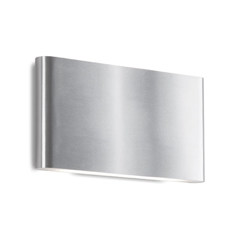 Kuzco Lighting AT68010-BN-UNV Slate 10-in All-terior Wall Light - CCT: 3000K - Finish: Brushed Nickel