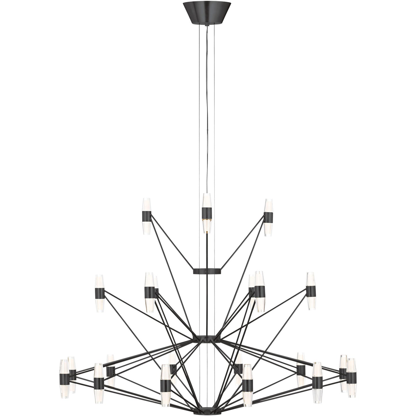 Visual Comfort Architectural SLCH24627BZ Sean Lavin 46 inch Lassell 42 Light Chandelier Ceiling Light, 120V-277V, Color Temperature 2700K, 7854 Lumens, Bronze Finish