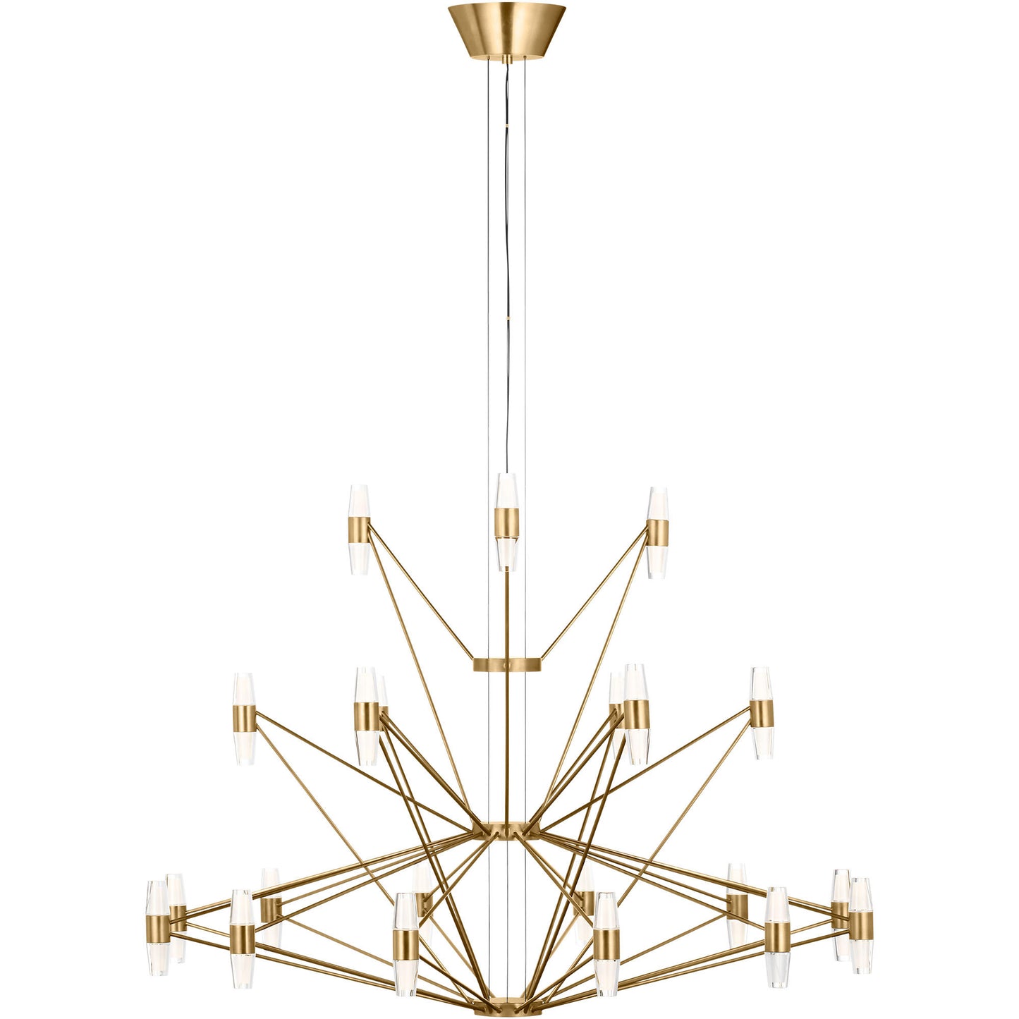 Visual Comfort Architectural SLCH24627NB Sean Lavin 46 inch Lassell 42 Light Chandelier Ceiling Light, 120V-277V, Color Temperature 2700K, 7854 Lumens, Natural Brass Finish