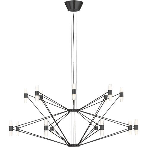 Visual Comfort Architectural SLCH24727BZ Sean Lavin Lassell 46 inch Chandelier Ceiling Light, 2-Tier, 120V-277V, Color Temperature 2700K, 6732 Lumens, Bronze Finish