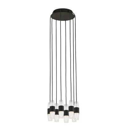 Visual Comfort Architectural SLCH38527B Sean Lavin Lassell 8 Light 10.3 inch Nightshade Black Chandelier Ceiling Light, 28.8W, 2700K
