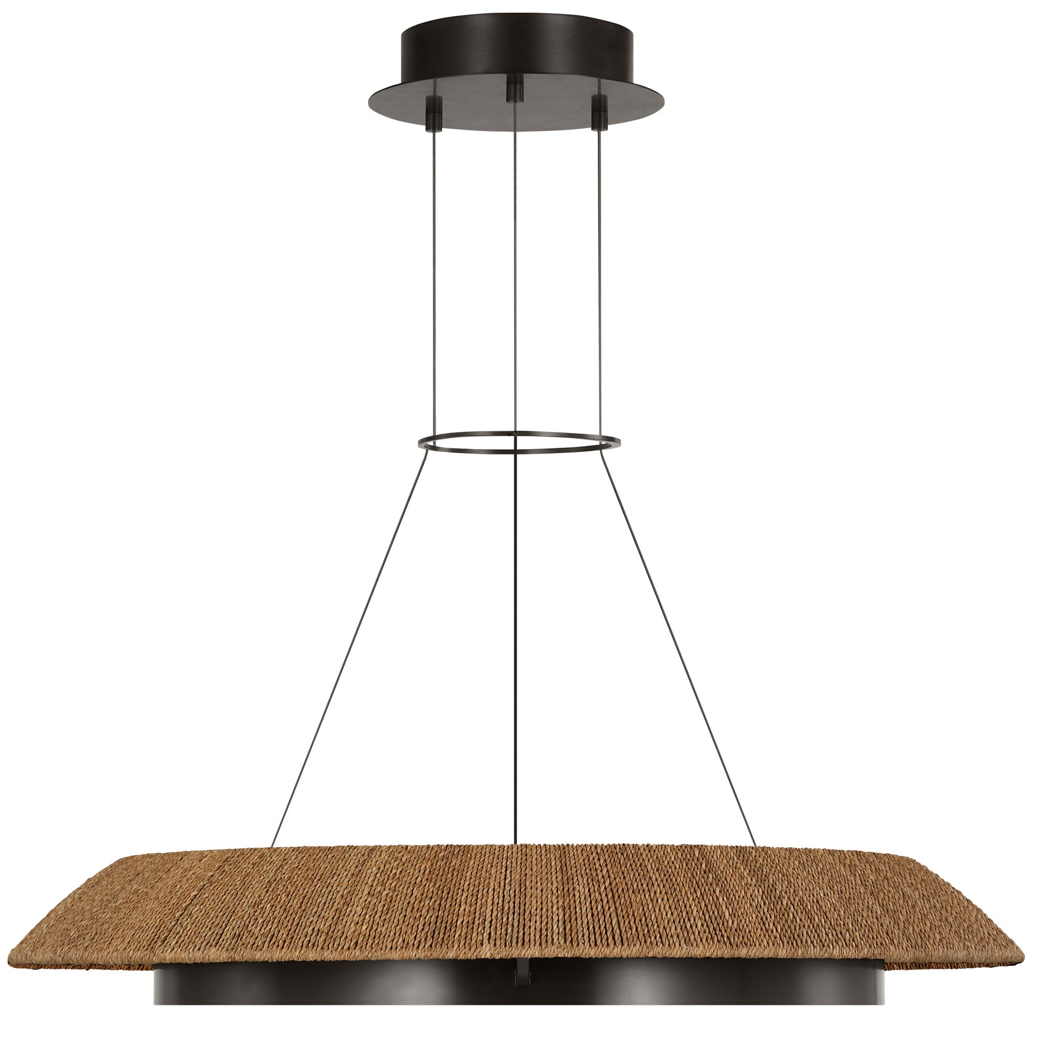 Visual Comfort Architectural SLCH55927NTBZ 32.8" Noa Chandelier, Wattage 55W, Lumens: 1745 lm, Color Temperature 2700K, Natural/Bronze