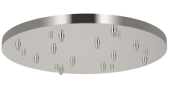 Visual Comfort Architectural SLCH577N Round Multiport Canopy, 12-Lights, Polished Nickel Finish