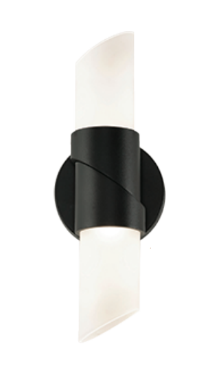 AFX Lighting SLCS0413LAJUDBK Slice 13 Inch LED Wall Sconce Light, Watt 13W, Selectable 5CCT, Black Finish