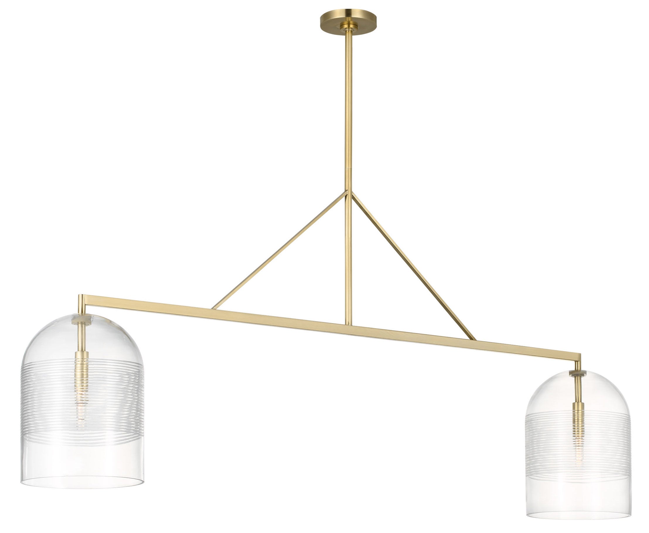 Visual Comfort Architectural SLLS638HABCG 29.9”Leano Linear Chandelier, Wattage 10W, Hand Rubbed Antique Brass Finish