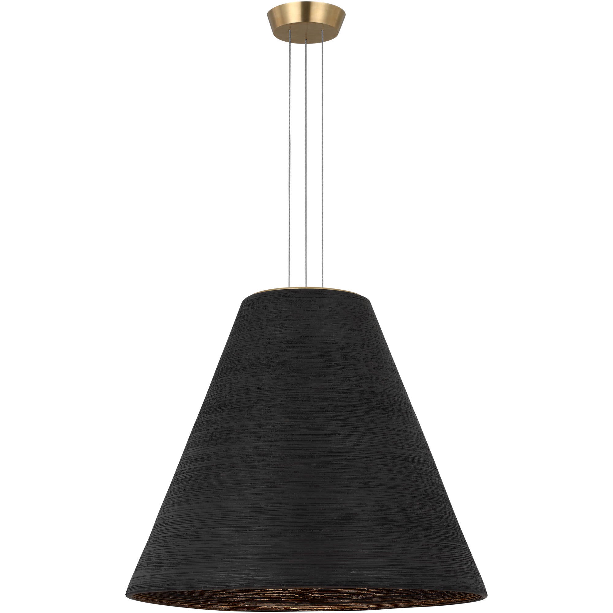 Visual Comfort Architectural SLPD12527BNB Sean Lavin Karam 1 Light 21 inch Natural Brass Pendant Ceiling Light in Black