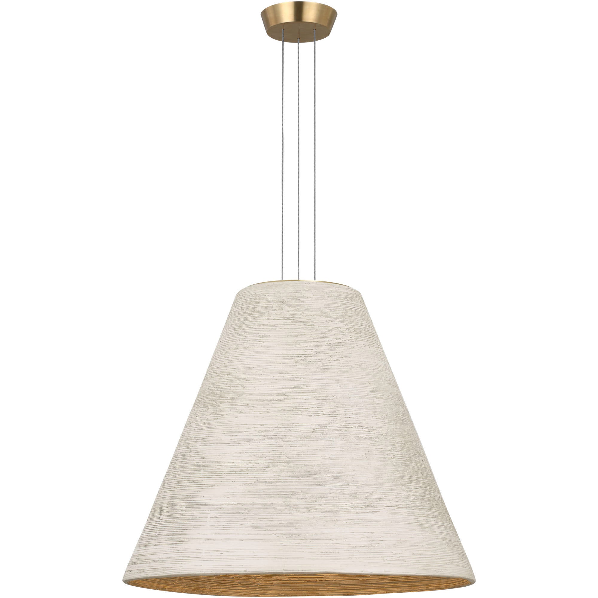 Visual Comfort Architectural SLPD12527CRNB Sean Lavin Karam 1 Light 21 inch Natural Brass Pendant Ceiling Light in Cream