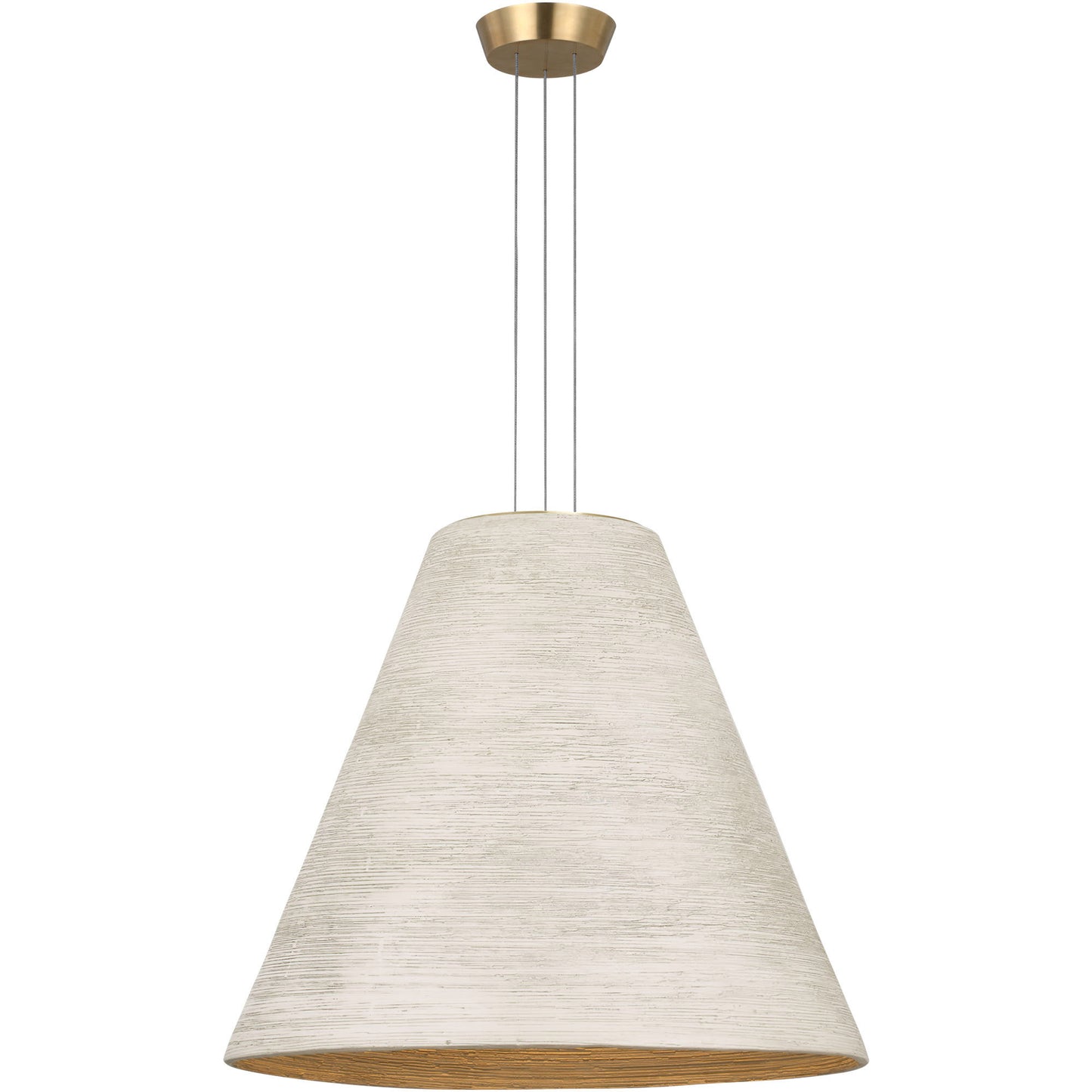 Visual Comfort Architectural SLPD12527CRNB Sean Lavin Karam 1 Light 21 inch Natural Brass Pendant Ceiling Light in Cream