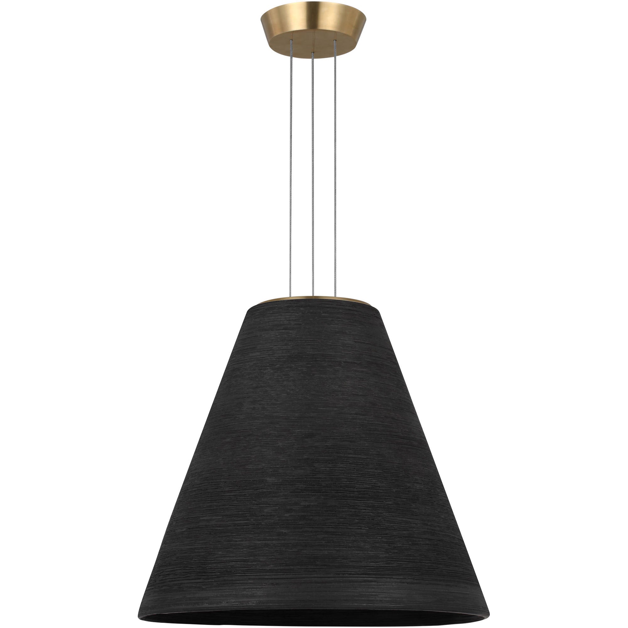 Visual Comfort Architectural SLPD12627BNB Sean Lavin Karam 1 Light 16 inch Natural Brass Pendant Ceiling Light in Black