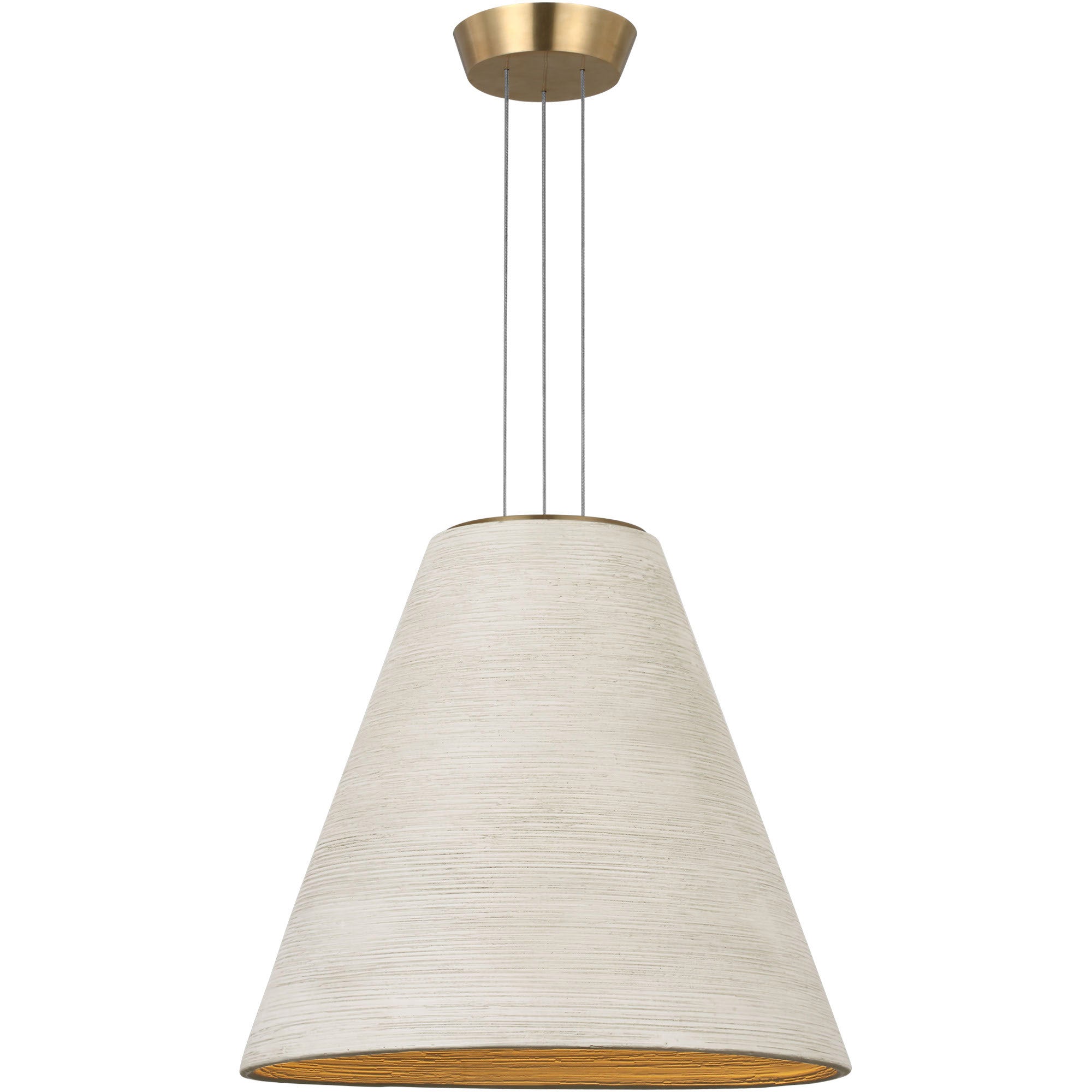 Visual Comfort Architectural SLPD12627CRNB Sean Lavin Karam 1 Light 16 inch Natural Brass Pendant Ceiling Light in Cream