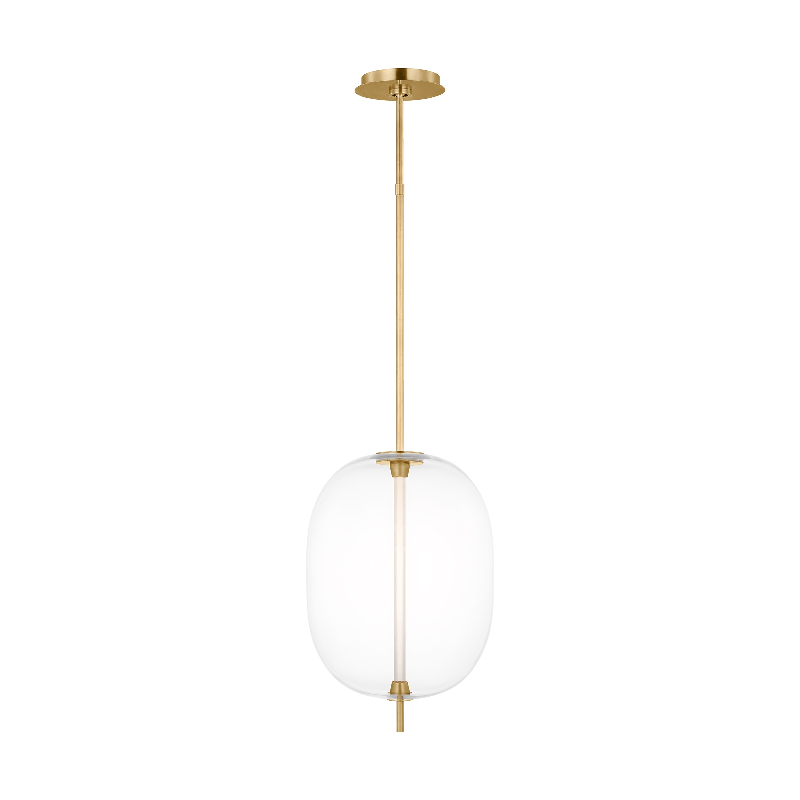 Visual Comfort Architectural SLPD31227CNB Modern Sean Lavin Hanea Grande 1-lt 13" LED Pendant Ceiling Light CCT 2700K - Voltage 120V - Finish Natural Brass