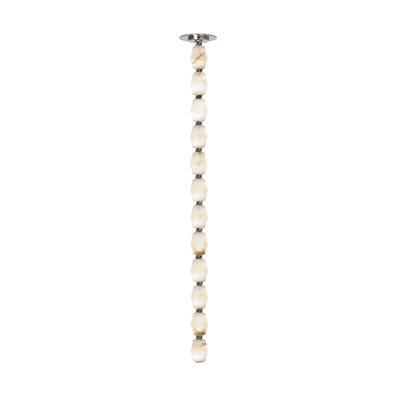 Visual Comfort Architectural SLPD55127ALBNR-277 Modern Sean Lavin Collier Alabaster 36 LED Pendant with Remote Mount Driver CCT 2700K - Voltage 277V - Finish Polished Nickel